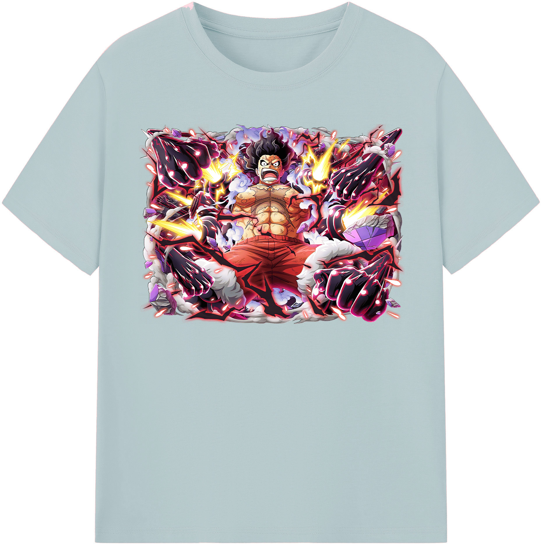 ワンピース モンキー・D・ルフィ ONE PIECE Monkey D. Luffy 綿100％半袖Tシャツ（フロントプリント）